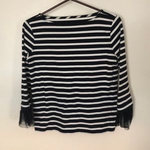Dress shirt, black and white stripes, size small